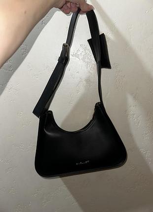 Сумка bagllet bg129 чорна італійська шкіра