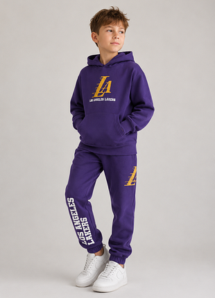 Спортивный костюм nba los angeles lakers 8–9 лет 134 см фиолетовый худи джоггеры