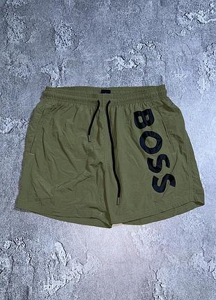 Шорти для плавання boss l розмір оригінал хакі чоловічі пляжні шорти