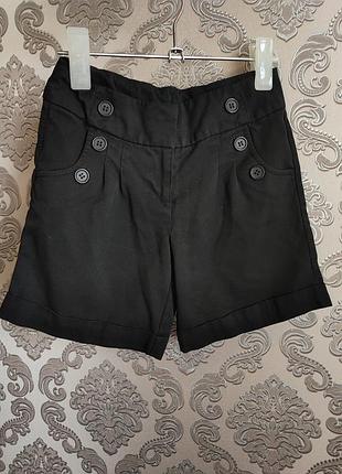 Черные классические шорты next на девочку