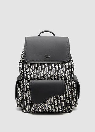 Рюкзак saddle oblique jacquard диор backpack in canvas