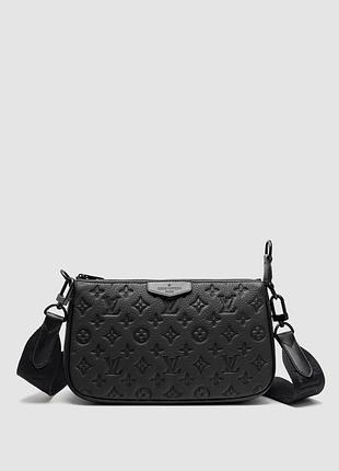 Сумка pochette louis accessoire xl vuitton monogram embossed leather