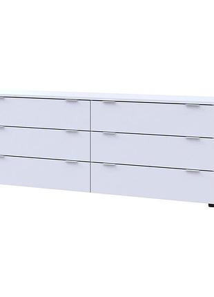 Комод doros рон 9 білий 6 ящиків 160х38х62 drs-011777 (41516175)