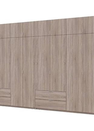 Шкаф для одежды doros лукас дуб сонома 4+4 дсп 340х50х240 drs-011711 (42005139)