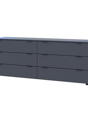 Комод doros рон 9 графіт 6 ящиків 160х38х62 drs-011778 (41516176)