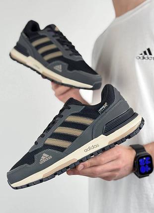 Мужские кроссовки adidas zx 700 grey black beige 4
