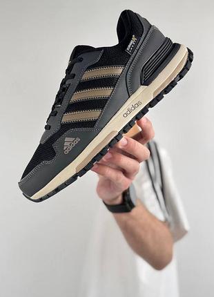 Мужские кроссовки adidas zx 700 grey black beige 5