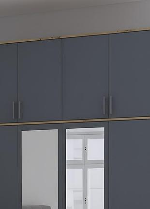 Антресоль висока doros ронді дуб артизан/графіт 4 дсп 160х52х65 (drs-011907)