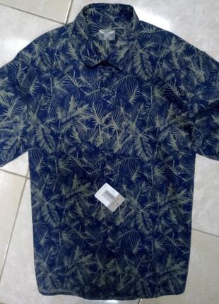 Распродажа! 100% хлопок! мужская рубашка пальмовый лист 48/50 watsons германия3 фото