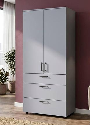 Шкаф для одежды doros торн серый 2 дсп/3ш (штанга) 90х51.6х200 (drs-012025)