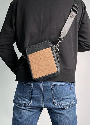 Сумка coach charter crossbody 24 in signature canvas
