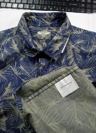 Распродажа! 100% хлопок! мужская рубашка пальмовый лист 48/50 watsons германия4 фото