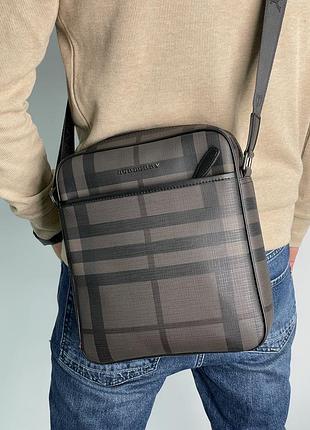 Сумка burberry large messenger bag men crossbody shoulder bag brown