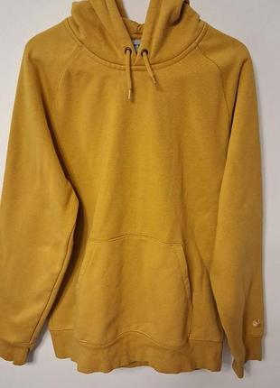 Худі кофта з капюшоном жіноча жовта regular carhartt, розмір m - l.
