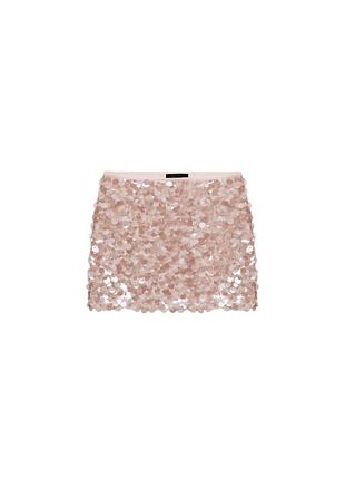 Міні спідниця з паєтками лелітками zara s пильно-рожева