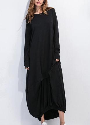 Платье zara в бохо стиле трикотажное р. m кокон баллон хлопок