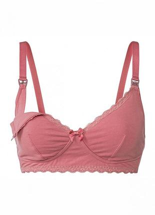 Бюстгальтер для кормления хлопковый для женщины esmara lycra® 393182_393184 80d розовый