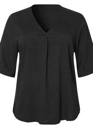 Блузка з коротким рукавом для жінки esmara lycra® 480019 3xl чорний