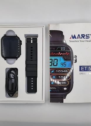 Розумний смарт-годинник marsyu et 570 з екг, bluetooth-дзвінками, вимірюванням пульсу та тиску (повний комплект)