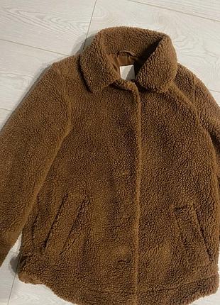 Стильна жіноча куртка «тедді» (teddy bear jacket) від h&m xs/s