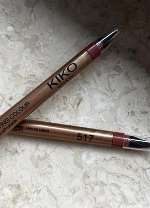 Олівець для губ kiko milano everlasting colour precision lip liner, відтінок 517