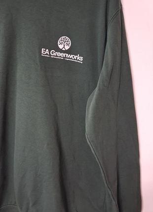 Толстовка реглан кофта мужская зеленая spring explode regular 100% cotton over size, размер xl - 2xl 2