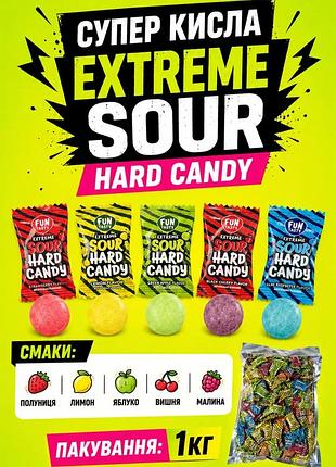 Льодяники sour hard candy. дрібні цукерки з кислим фруктовим смаком 250г