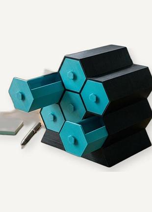 Модульный honeycomb-органайзер для рабочего стола, 3d-печать pla