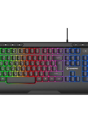 Клавіатура gamepro gk550 з led-підсвічуванням 104 клавіші black