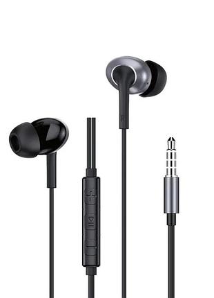 Наушники wiwu eb317 вакуумные проволоки aux 3.5 мм с микрофоном black