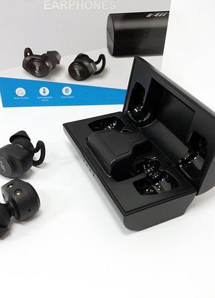 Навушники bluetooth nia nb710 з кейсом чорні бездротові