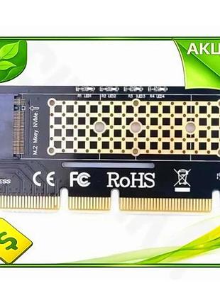 Ve плата-адаптер maiwo pcie 3.0 new version x16 для nvme m.2 ssd 2230 2242 2260 2280 для комп'ютера та n6w_ver