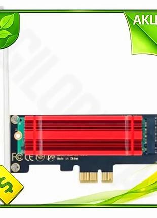 Ve плата адаптер fenvi ssd new version pcie 3.0 x1 для nvme ssd с радиатором подключения к компьютеру n6w_ver