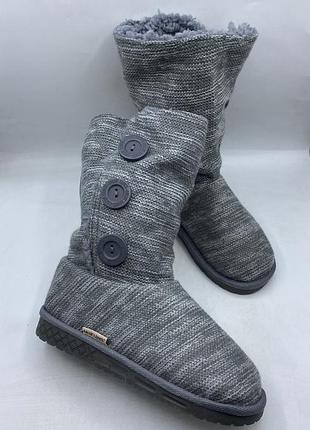 Жіночі вязані текстильні високі тапки muk luks оригінал