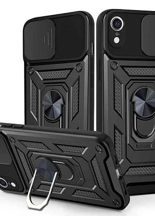 Чехол ummi camshield serge ring для apple iphone xr (6.1") черный / black