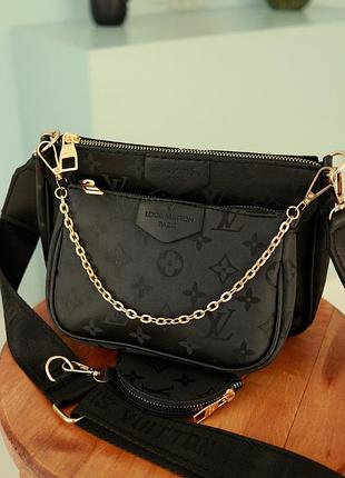 Louis vuitton 3 в 1 черная нейлон