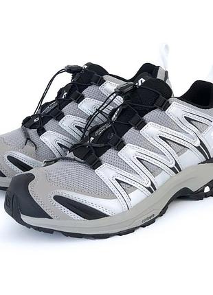 Чоловічі кросівки salomon xa pro 3d adv сірі комфортні трекінгові кросівки шкіра хорошої якості на весну літо саломон ха про адв