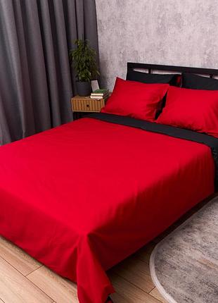 Комплект постільної білизни moon&star сатин premium black romance king size 220x240 наволочки 4х50х70 (ms-820016628)