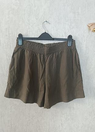 Женские шорты р.м короткие лен вискоза