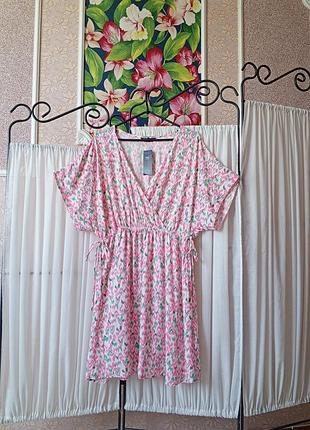 Красиве натуральне плаття в орнамент m&s collection.