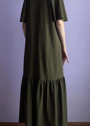 Сукня papaya хакі міді/максі | розмір m/l (12 uk) | повітряна oversize
