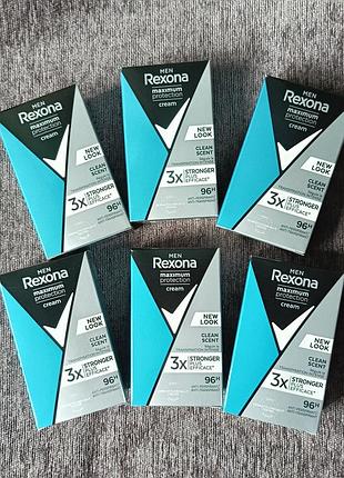 Рексона кремовий антиперспірант чоловічий rexona men clean scent maximum protect cream
