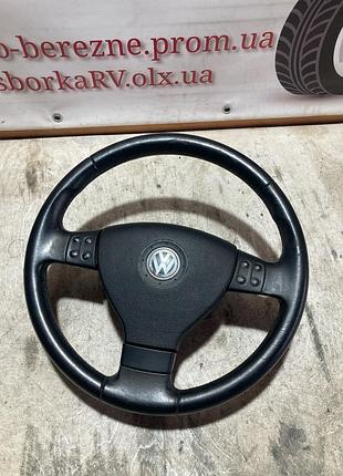 Руль volkswagen passat b6 2005-2010 руль кожа фольксваген пассат б6 3c0419091r