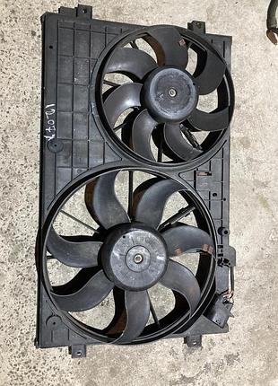 Дифузор наборі з вентиляторами vw touran 2003-2010p 1k0121207t