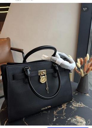 Сумочка michael k. hamilton medium leather satchel
