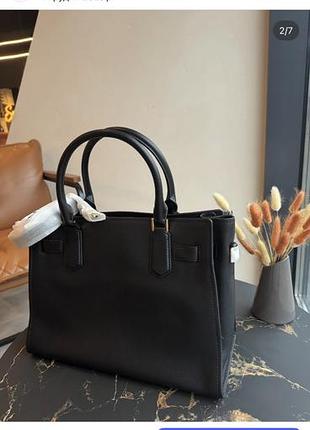 Сумочка michael k. hamilton medium leather satchel 2