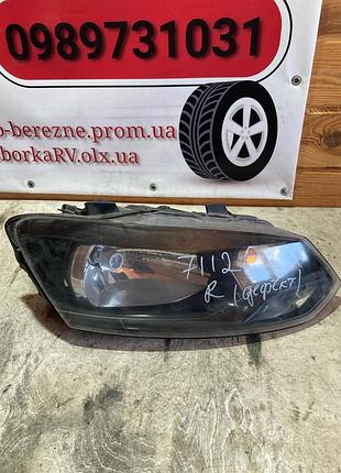 Фара правая фара правая vw polo 6r 6r1941016e дефект