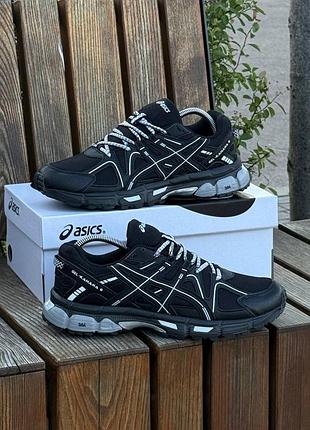 Мужские кроссовки черные легкие удобныеasics gel kahana 8