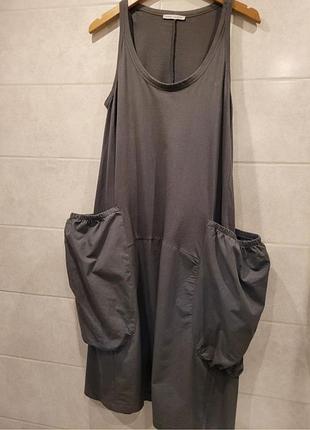 Платье-майка от zara с большими накладными карманами