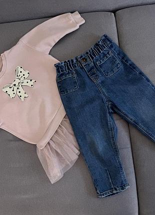 Костюм h&m. джинси + туніка. 80/86 см. 12/18 міс.